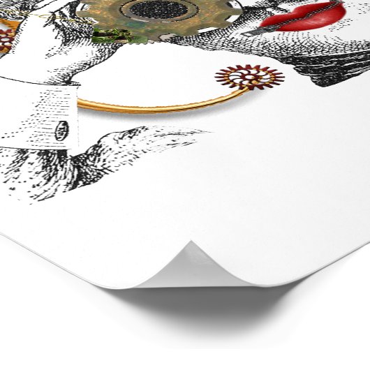 schauend gesteppter Typ Poster (Ecke)