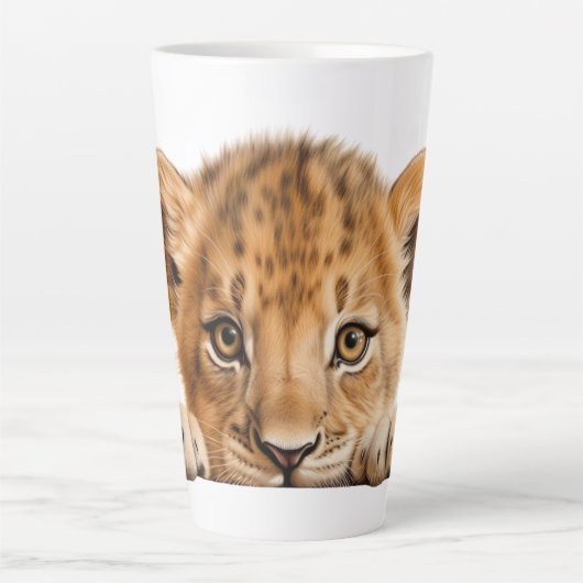 Schauender Leopard Milchtasse (Vorderseite)