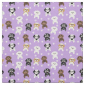 Schauer Taschenhunde lila Stoff (Muster)