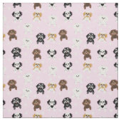 Schauer tzu niedlichen Taschenhunde pink Stoff (Muster)