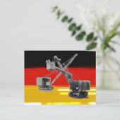 Schaufel für den Kranführer der deutschen Flagge Postkarte (Stehend Vorderseite)