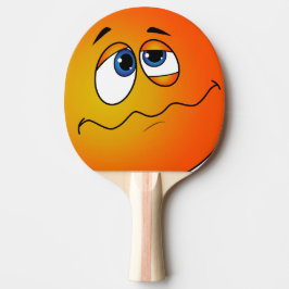 Schaufel von ping pong mit emoji. tischtennis schläger