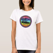 Schaufeln Hundelila Regenbogen-Logos T T-Shirt (Vorderseite)