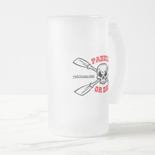 Schaufeln Sie oder die Yakinmo.com-Glas-Bier Mattglas Bierglas (VorderseiteRechts)