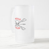 Schaufeln Sie oder die Yakinmo.com-Glas-Bier Mattglas Bierglas (Vorderseite Links)