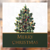 Schaufenster froher Weihnachtsbaum mit Schneeflock Fensteraufkleber (Blatt 2)