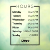 Schaufenster für moderne Geschäftszeiten Fensteraufkleber (Blatt 3)