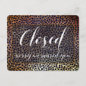 Schaufenster-Leopard-Hängeschild Öffnen und Schlie (Rückseite)