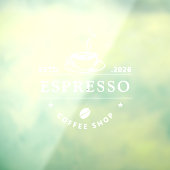 Schaufenster statischer Kleber oder Café Fensteraufkleber (Blatt 3)