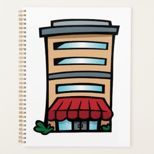 Schaufenster und Bürogebäude Planer