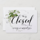 Schaufenster weiche Grüne Open Closed Sign (Rückseite)