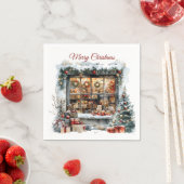 Schaufenster Weihnachtsgeschäft Serviette (Beispiel)