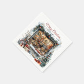 Schaufenster Weihnachtsgeschäft Serviette (Ecke)
