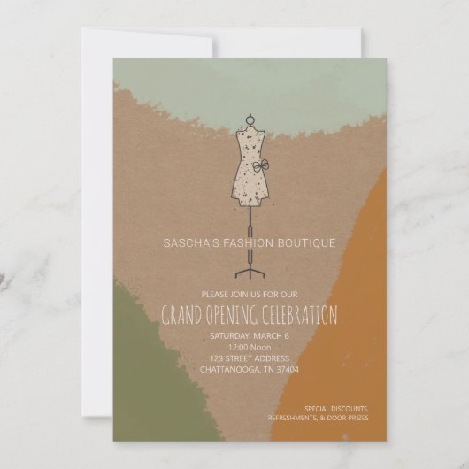 Schaufensterformular Abstrakt Einladung (Vorderseite)