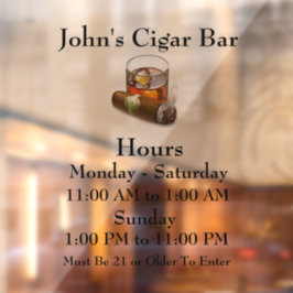 Schaufensterklammer Fensteraufkleber