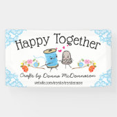 Schaukabine mit Nähnadel Banner (Horizontal)