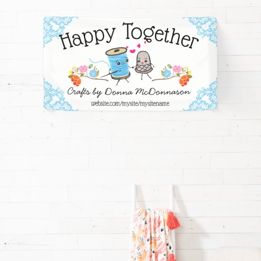 Schaukabine mit Nähnadel Banner (InSitu)