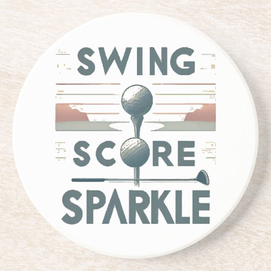 Schaukel, Kern, Funkeln Getränkeuntersetzer (Vorne)