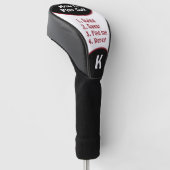 Schaukel, Swear, Ball finden, Monogramm wiederhole Golf Headcover (angewinkelt)