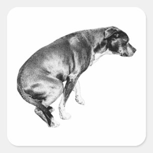 Schaukeln, gemütliche Jahreszeit Quadratischer Aufkleber