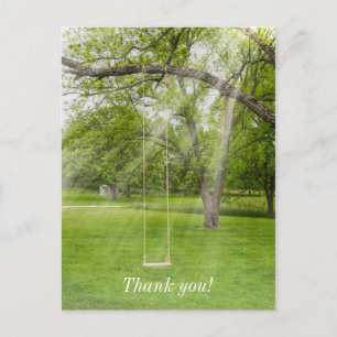 Schaukeln im Sonnenlicht Danke Postkarte