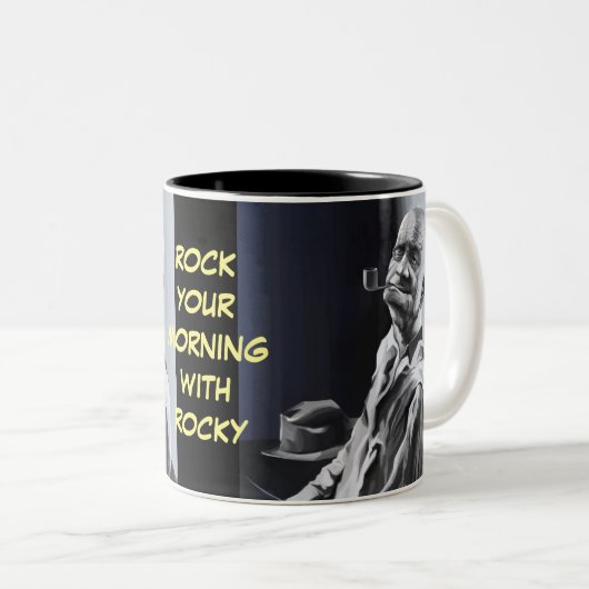 Schaukeln Sie Ihren Morgen mit felsigem Zweifarbige Tasse (VorderseiteRechts)