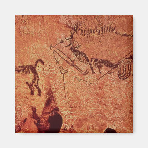 Schaukeln Sie Malerei einer Jagdszene, c.17000 BC Magnet