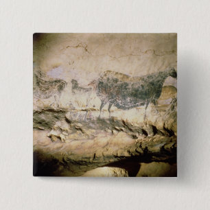 Schaukeln Sie Malerei einer schwarzen Kuh, c.17000 Button