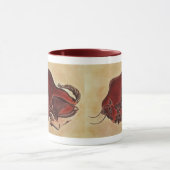 Schaukeln Sie Malerei eines Bisons, spätes Tasse (Zentrum)