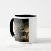 Schaukeln Sie Malerei eines gehörnten Tieres, Tasse (Vorderseite Links)