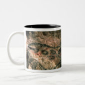 Schaukeln Sie Malerei eines gehörnten Tieres, Zweifarbige Tasse (Links)