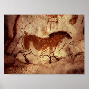 Schaukeln Sie Malerei eines Pferds, c.17000 BC Poster