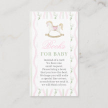 Schaukelpferd-Baby-Party-Bücher für Baby-Karte