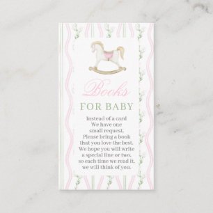 Schaukelpferd-Baby-Party-Bücher für Baby-Karte Begleitkarte
