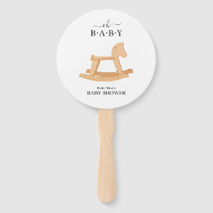 Schaukelpferd-Baby-Party Minimalistische Baby-Part Fächer