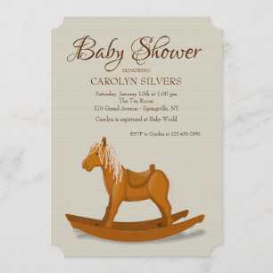 Schaukelpferd-Baby-Shower-Einladung Einladung