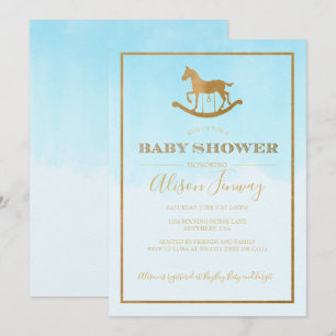 Schaukelpferd-Baby-Shower-Einladung Einladung