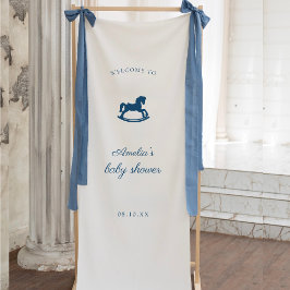 Schaukelpferd Baby Shower individuell Banner