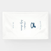 Schaukelpferd Baby Shower individuell Banner (Horizontal)