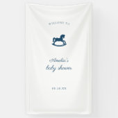 Schaukelpferd Baby Shower individuell Banner (Vertikal)