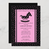 Schaukelpferd-Babyparty-Einladung Einladung (Vorne/Hinten)