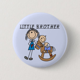 Schaukelpferd-kleiner Bruder-T-Shirts Button