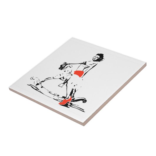 SCHAUKELPFERD-MÄDCHEN! FLIESE (Seite)