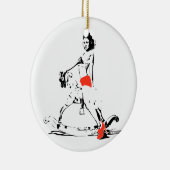 SCHAUKELPFERD-MÄDCHEN! KERAMIKORNAMENT (Rechts)