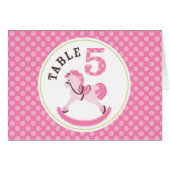 Schaukelpferd-Mädchen-Tabellen-Karte 5 (Vorderseite (Horizontal))