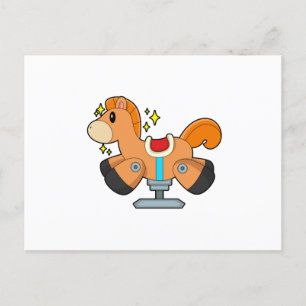 Schaukelpferd Postkarte