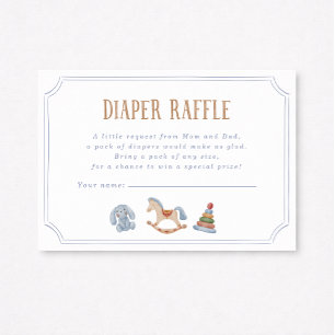 Schaukelpferd-Windel-Raffle Einladung