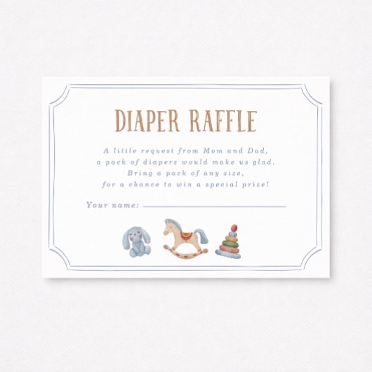 Schaukelpferd-Windel-Raffle Einladung