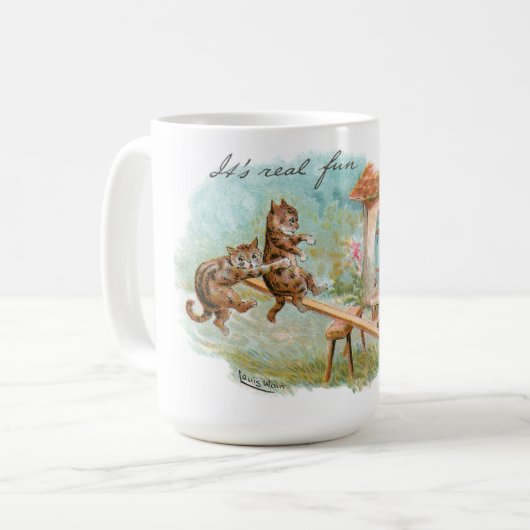 Schaukelplatz Katzen Kaffeetasse (Vorderseite Links)