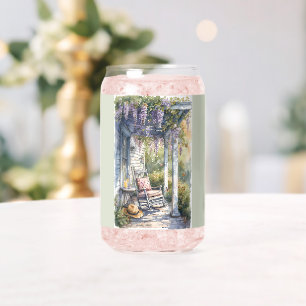 Schaukelstuhl-Szene auf der Wisteria-Veranda Dosenglas